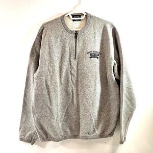 Roots Athletic Mens 1/4 Zip Sweatshirt Heathered Gray